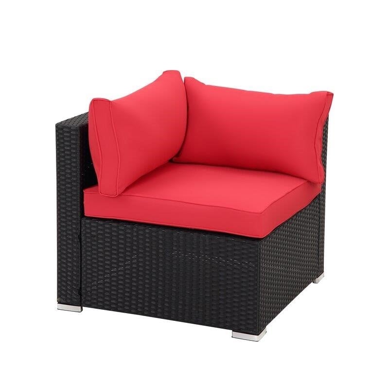 Moshannon Wicker/Rattan 6 - Person Seating Group with Cushions